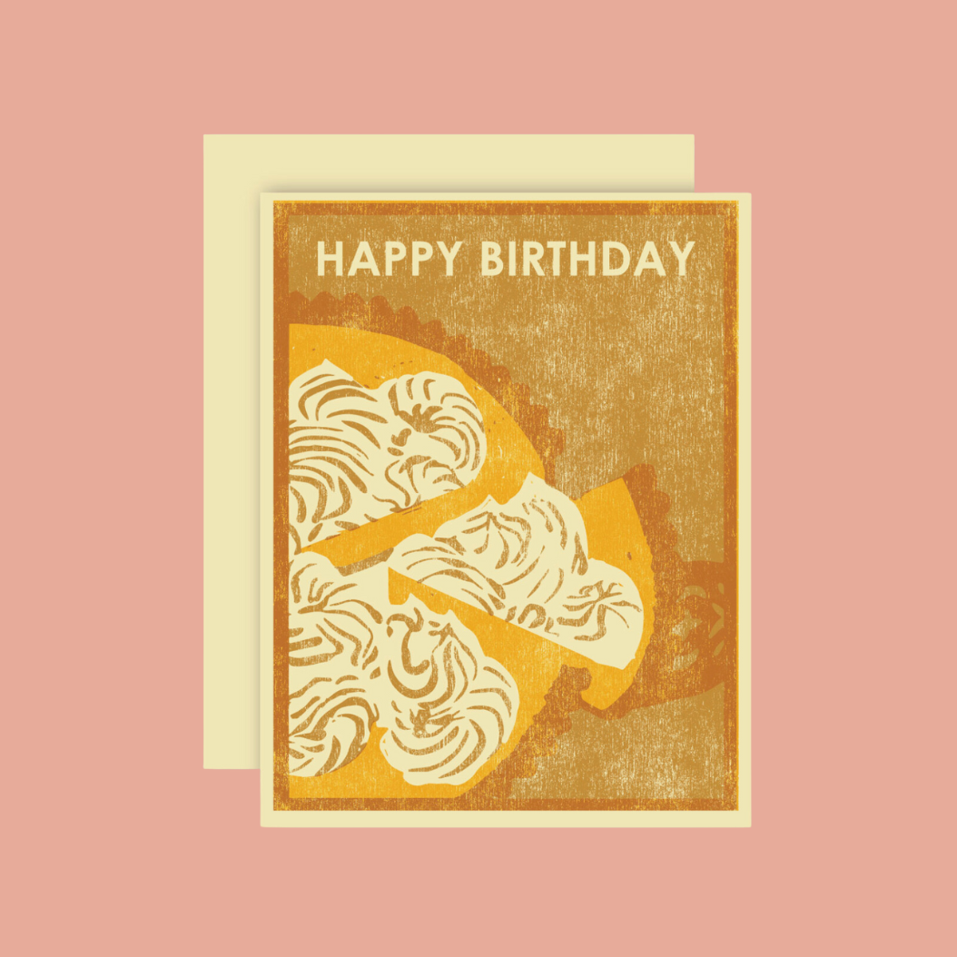 Happy Birthday {Lemon Meringue} Letterpress Card