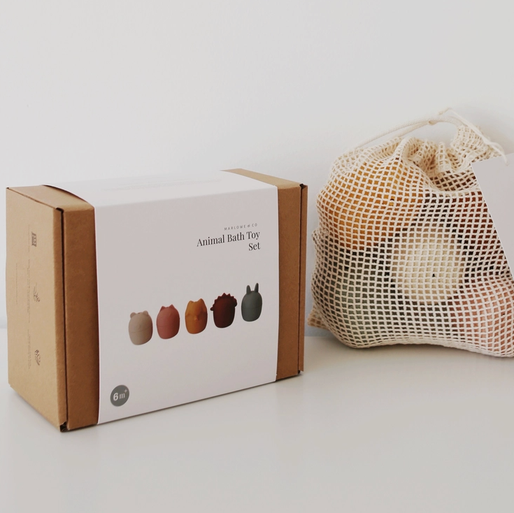 Animal Mold Free Silicone Bath Toy Set