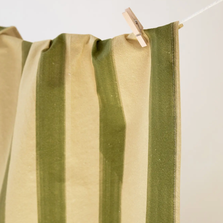 Olive Stripe Tea Towel