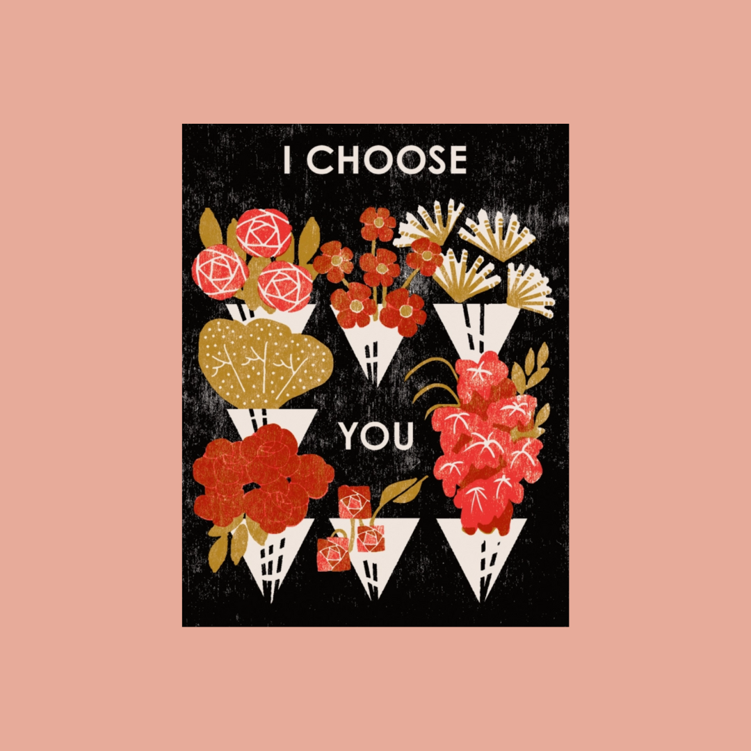 I Choose You Letterpress Card
