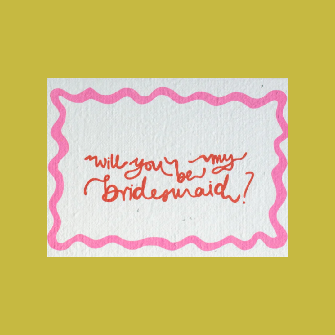 Will You Be My Bridesmaid Greeting Card, Seed Card, Studio Y