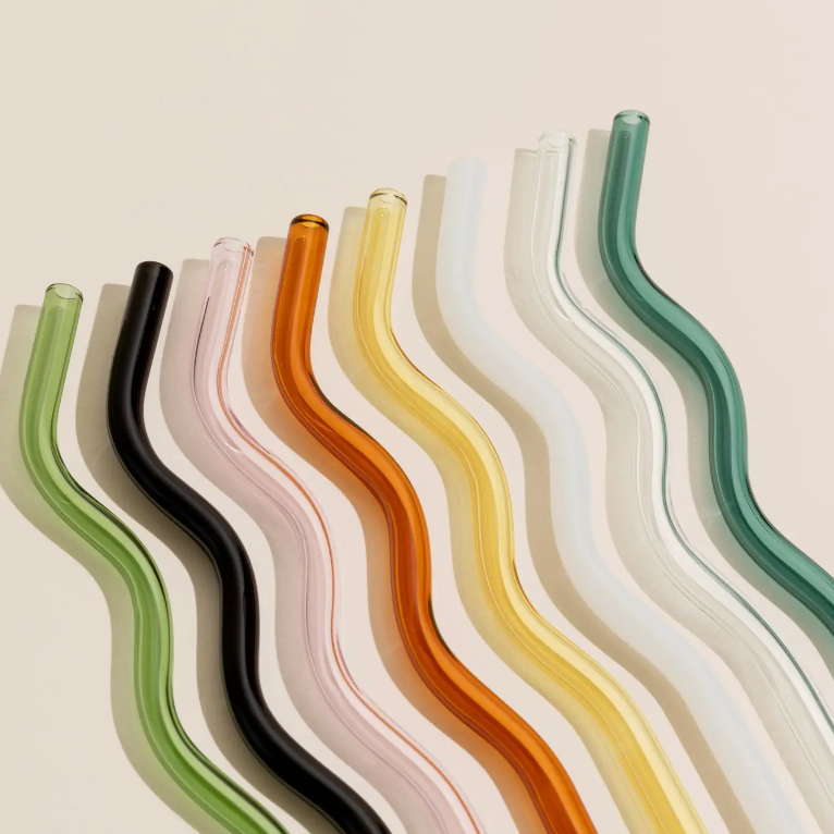Wavy Glass Straws