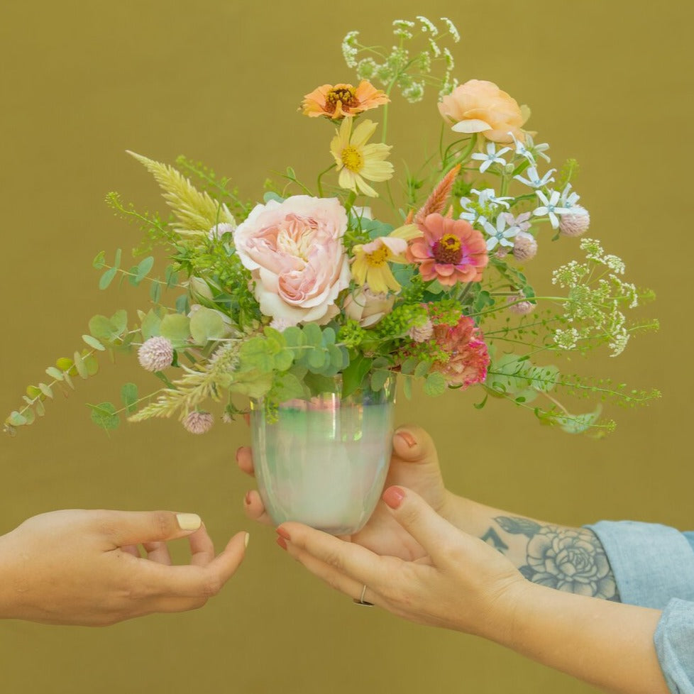 Seasonal Vased Fresh Flower Arrangement-Small Vase